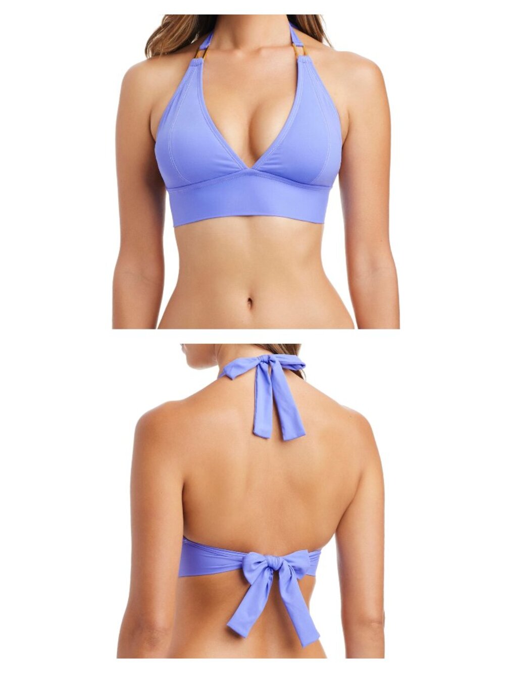 New Bleu Rod Beattie Wisteria Halter Bikini Top Size 8